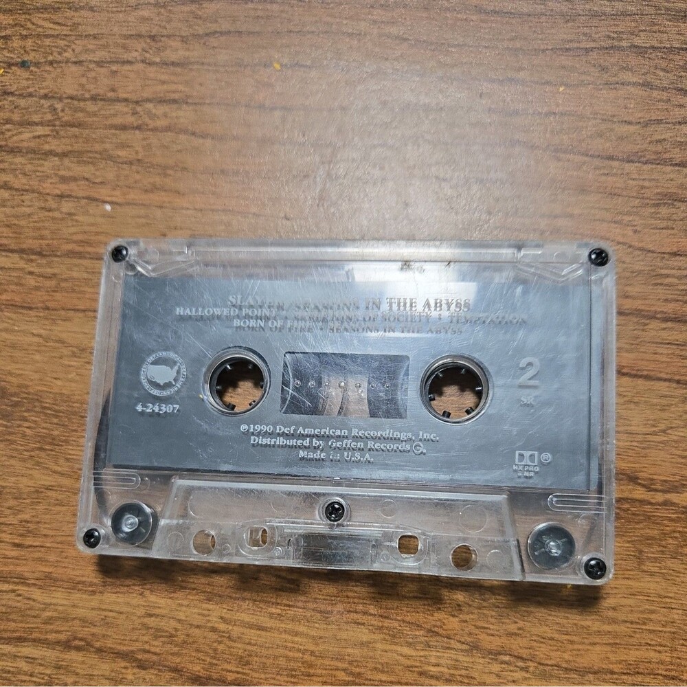 Slayer Seasons In The Abyss Cassette Tape 1990 Def American Columbia CT69407